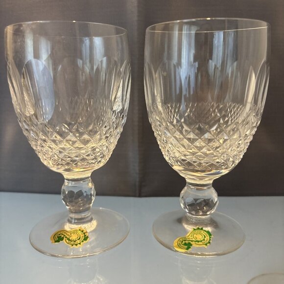 Set of 2 Vintage Waterford Crystal COLLEEN Short Stem CLARET Water Glass 4 3/4" - Picture 2 of 4